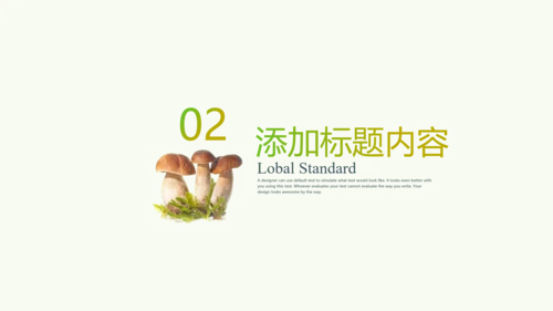 绿色植物野生菌类生长动态ppt