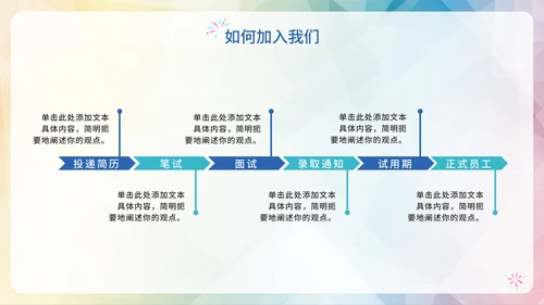 彩色渐变千里马企业招聘PPT模板