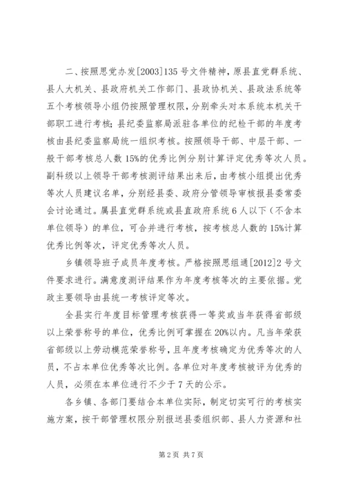 人社局年度考核工作意见.docx