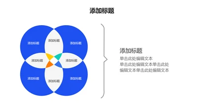 简约风维恩图单项PPT图文页