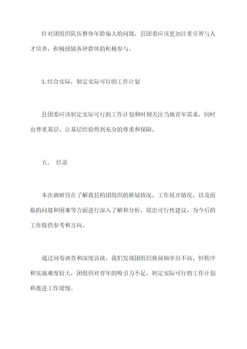 县团组织换届调研报告