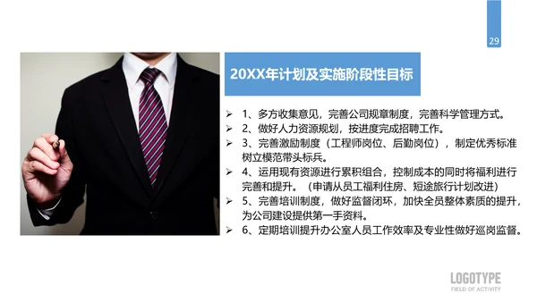 公司企业人事行政部门工作总结PPT模板