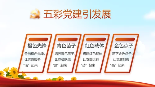 幼儿园党建党支部活动工作总结汇报PPT党课
