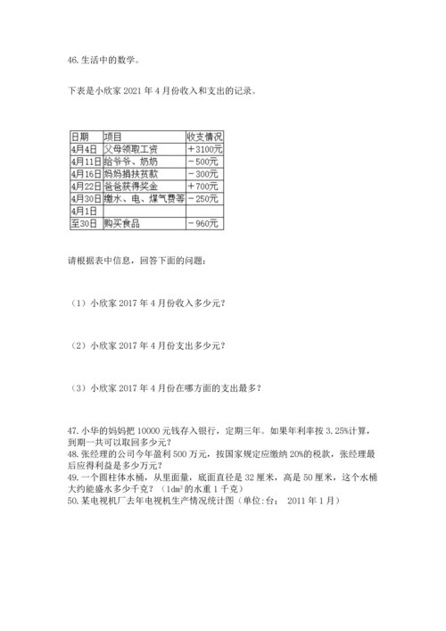 小升初数学应用题50道【轻巧夺冠】.docx