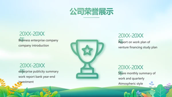 绿色小清新约会春天春季旅游相册PPT
