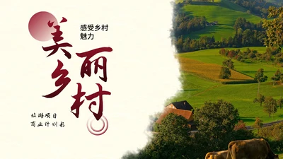 建设美丽乡村旅游商业计划书PPT模板