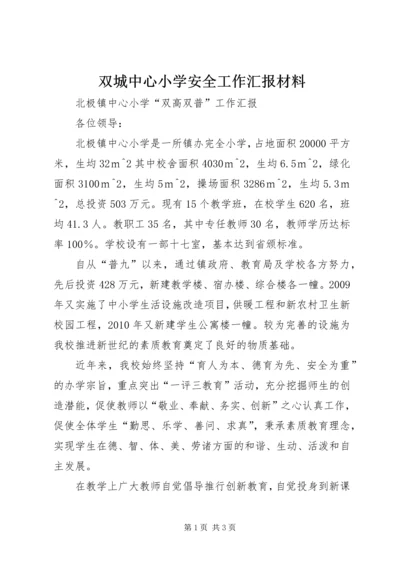 双城中心小学安全工作汇报材料 (3).docx