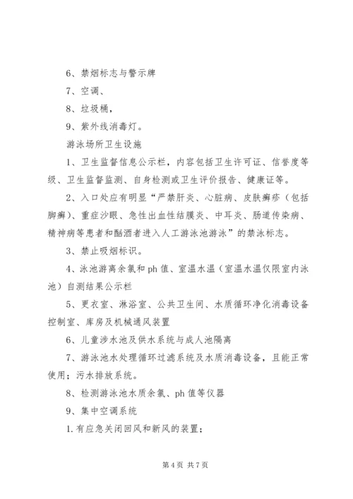 公共场所主要卫生设施设备清单范文.docx