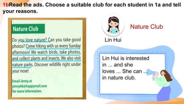 Unit 5 Fun Clubs Section B 1a-1d阅读教学课件【新人教（2024）版七
