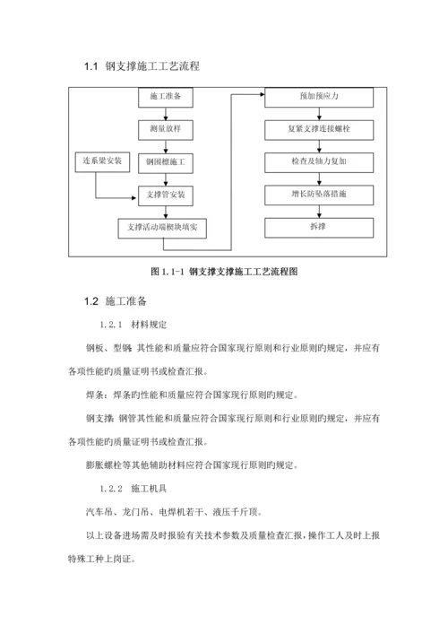 钢支撑安装工艺流程.docx