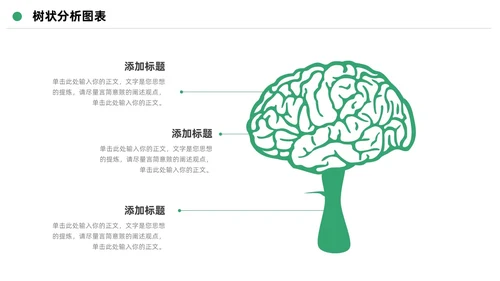 扁平简约可视化树状数据分析图表PPT