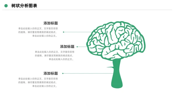 扁平简约可视化树状数据分析图表PPT