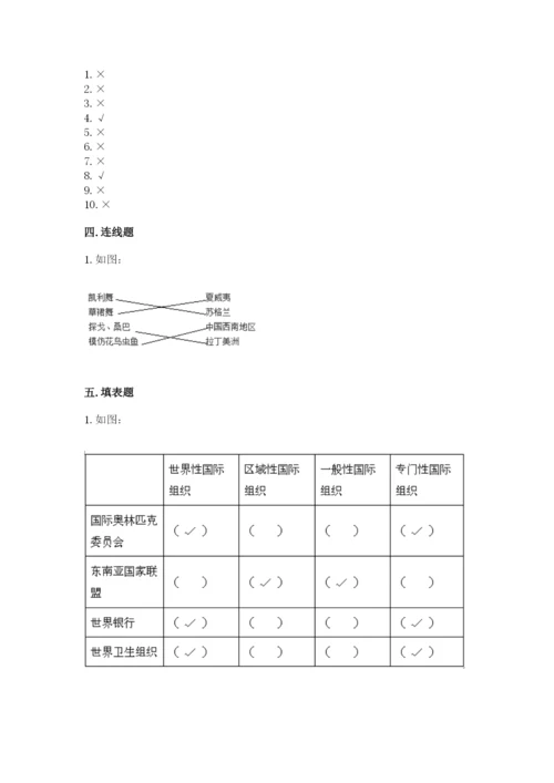 人教部编版六年级下册道德与法治期末测试卷含完整答案【夺冠】.docx