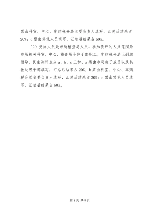 国税局科级干部竞聘上岗实施方案.docx