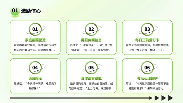 绿色弥散风格高考家长会：助力孩子冲刺高考PPT模板