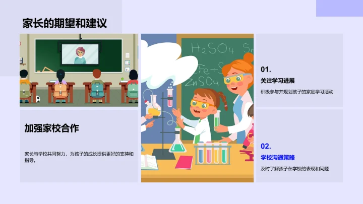 孩子学期成长概览PPT模板