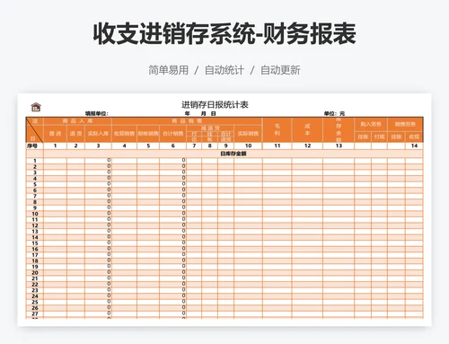 收支进销存系统-财务报表