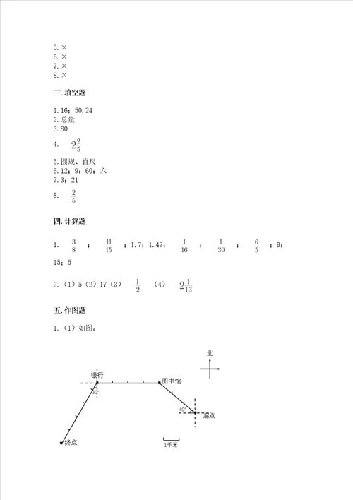 小学数学六年级上册期末测试卷附参考答案研优卷