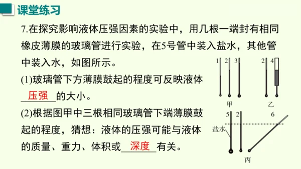 人教版（2024）物理八年级下册9.2液体的压强课件（46张PPT)
