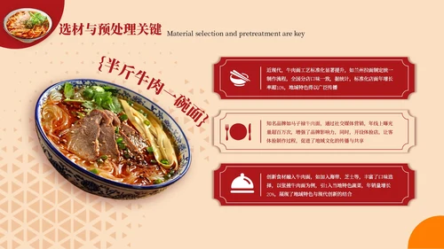 红色创意风宁夏美食介绍PPT模板