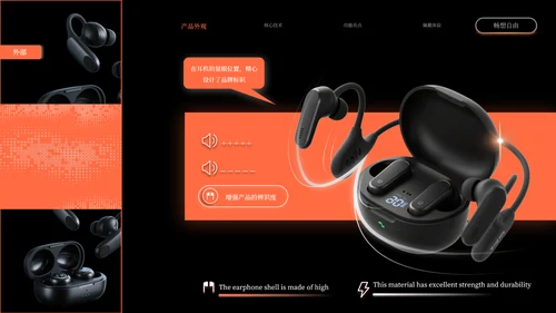 橙黑高级感产品介绍模板
