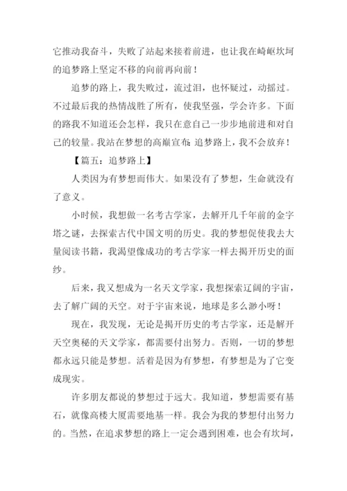 追梦路上作文800字.docx