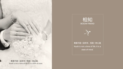浪漫唯美爱情告白婚礼影集PPT模板
