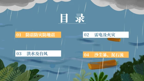 自然灾害应急预案自救安全教育通用PPT模板