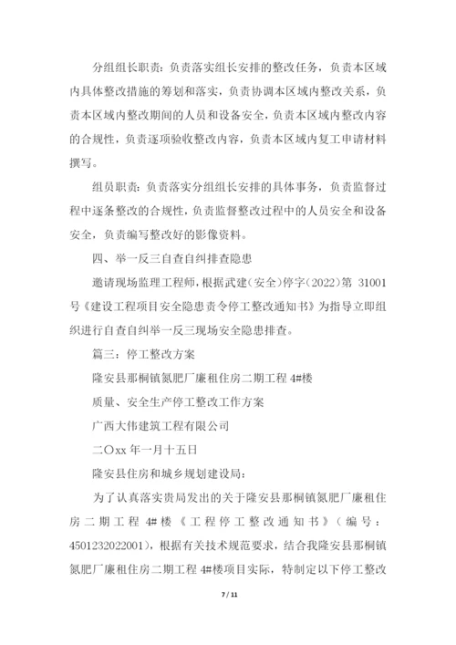 停工整改整顿的方案格式.docx