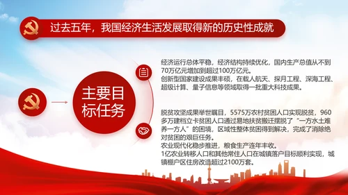 红色大气脱贫攻坚精神年年终总结PPT动态模板