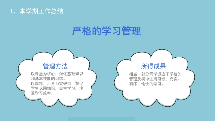 小学六年级期末家长会期末考试总结分析PPT模版