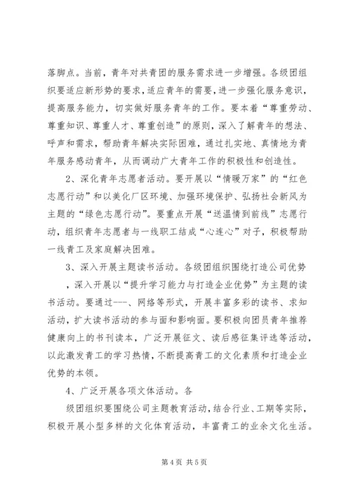 公司团委年度工作要点 (2).docx