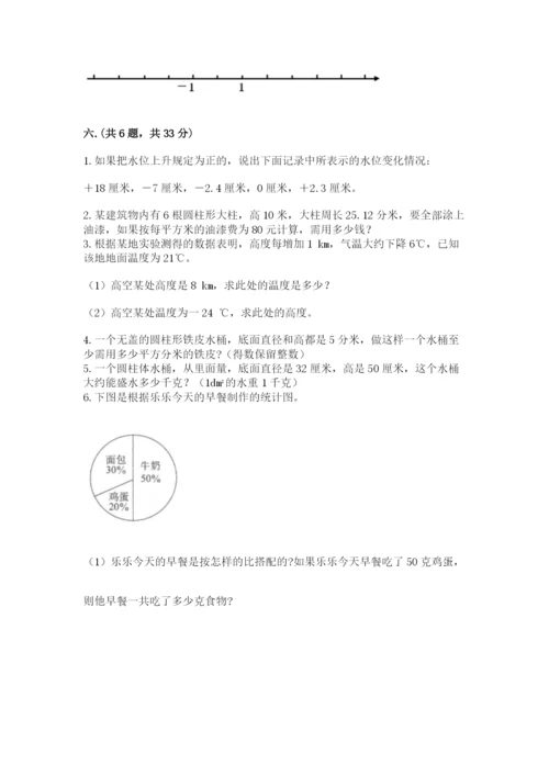 人教版数学六年级下册试题期末模拟检测卷（达标题）.docx