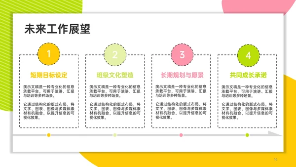 多巴胺配色自我介绍班委竞选PPT模版