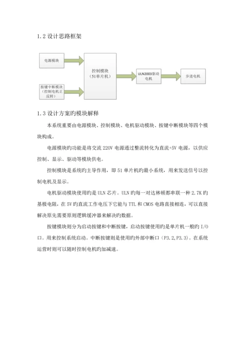 基于单片机原理的步进电机的正反转程设计基础报告书.docx