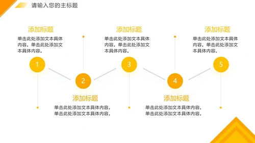 简约黄色几何切割实景企业发展大事记PPT模板