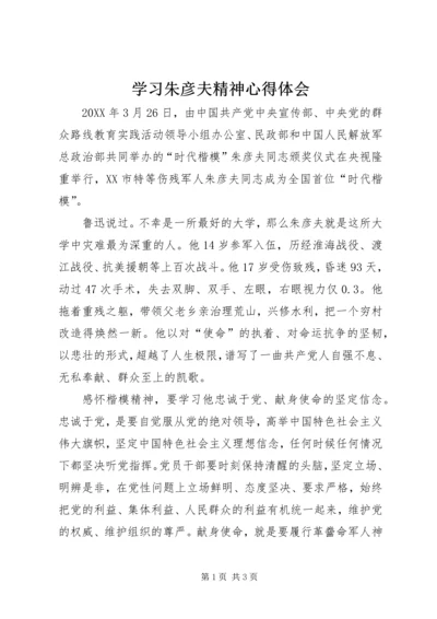 学习朱彦夫精神心得体会.docx