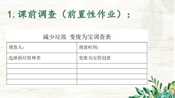 减少垃圾  变废为宝 重构PPT