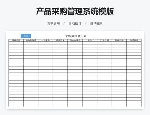 产品采购管理系统模版