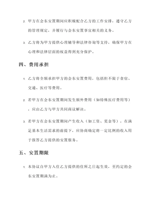 会东安置协议书