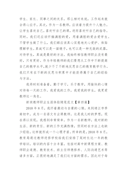 新岗教师职业生涯体验随笔范文.docx