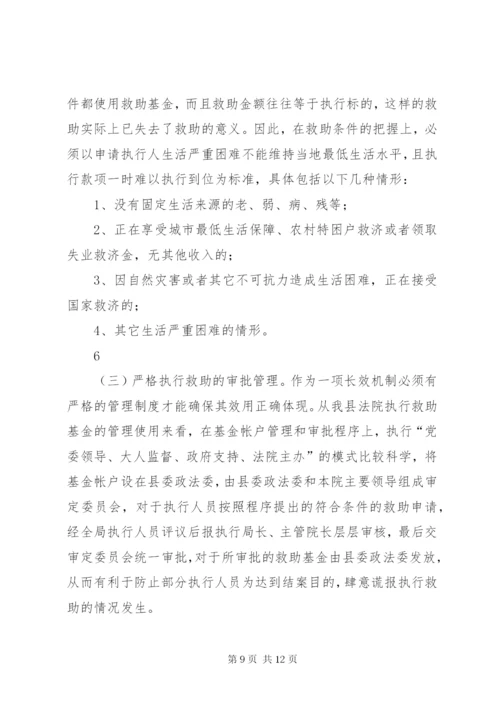 执行救助制度相关问题研究.docx