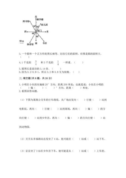 人教版六年级上册数学期末检测卷附下载答案.docx