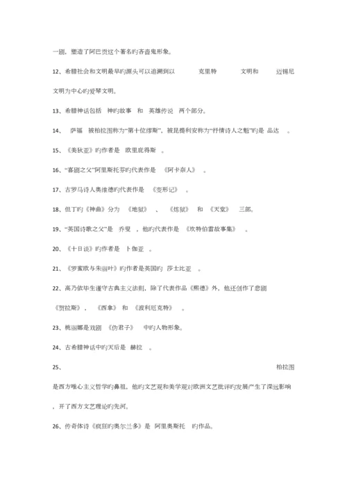 2023年外国文学专科练习题库及答案.docx