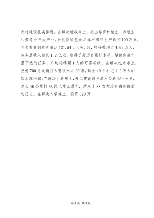 县年初以来经济社会发展情况汇报 (6).docx