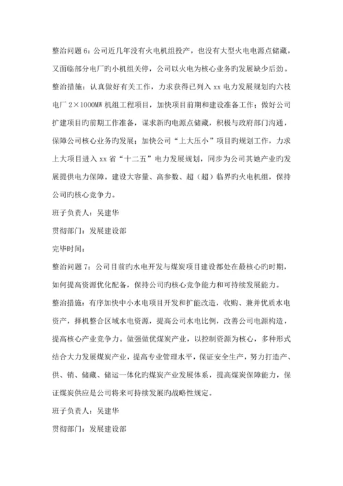 电力企业学习实践活动整改落实专题方案.docx