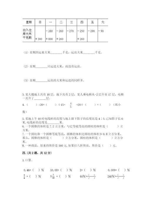 青岛版六年级数学下学期期末测试题及参考答案【培优a卷】.docx