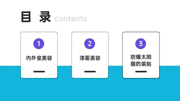 蓝色简约汽车美容培训ppt