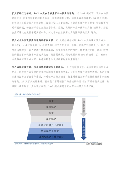 云计算产业专题研究报告-如何看云SaaS的安全边际.docx