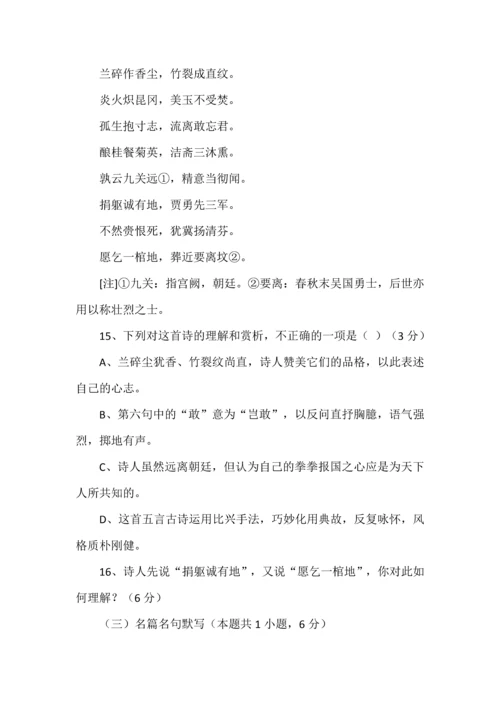 2024年新高考最新的古诗文阅读题型.docx